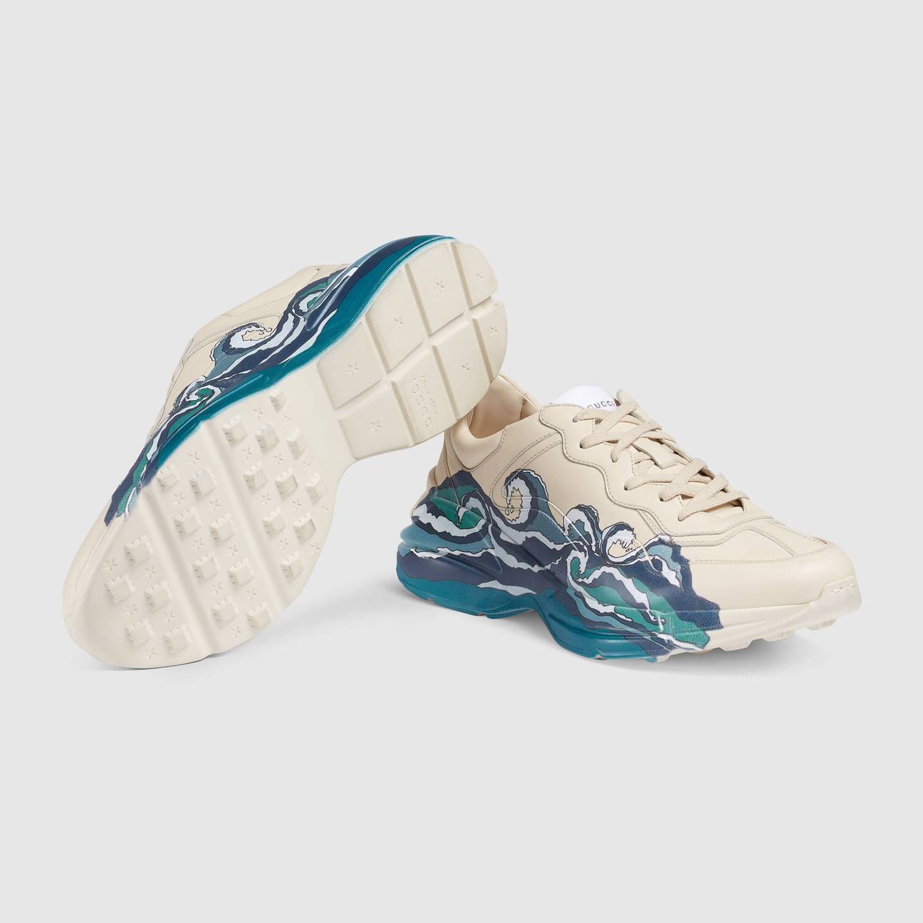 Baskets Rhyton homme avec motif vague